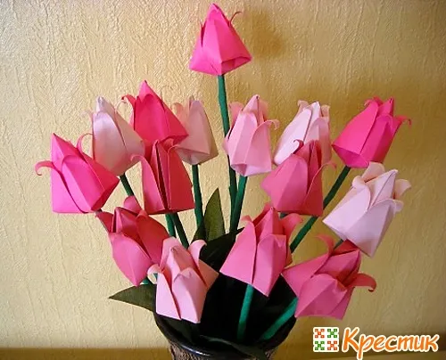 Бумажные цветы оригами