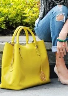 Желтая сумка для шоппинга