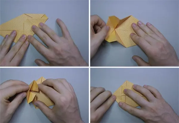 Пошаговая инструкция по сборке объемной модели оригами-кошки