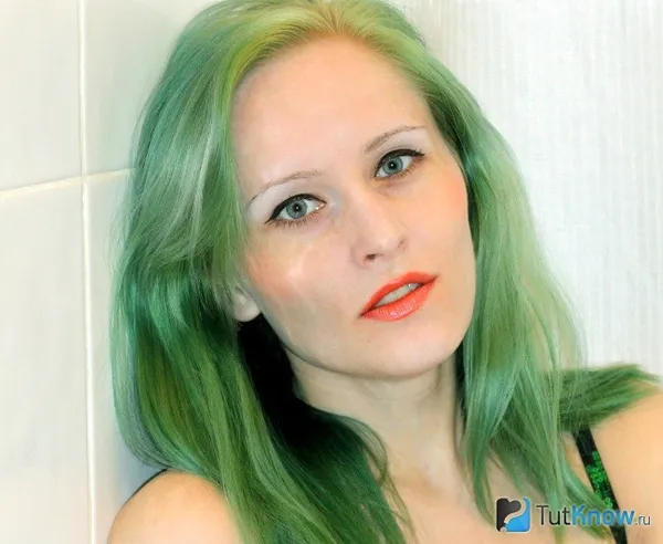 Зеленый оттенок волос после окрашивания хной