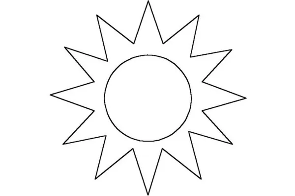 Солнышко шаблон 5