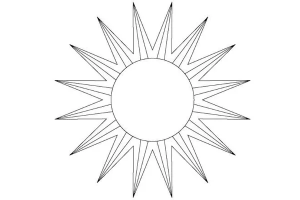 Солнышко шаблон 6