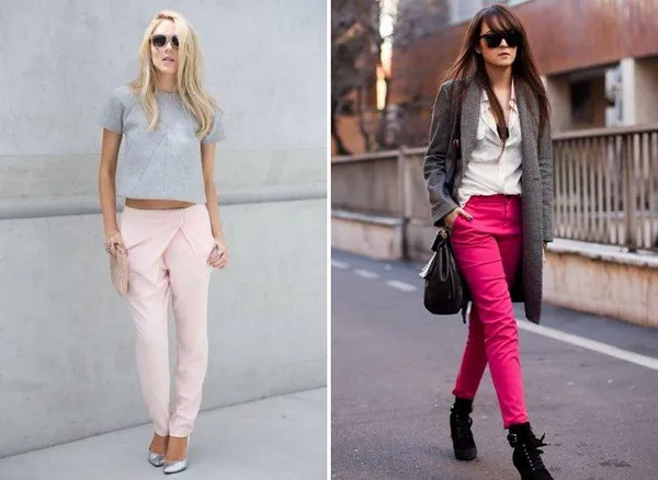 Розовые брюки: мода и стиль