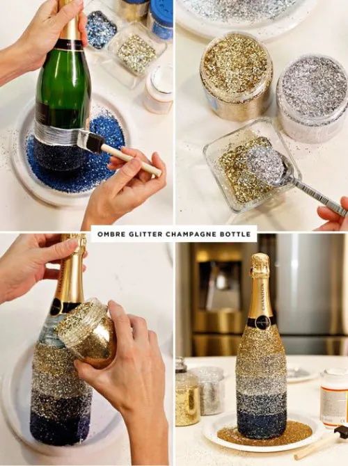 Как украсить шампанское на Новый год своими руками 6