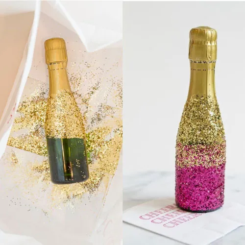 Как украсить шампанское на Новый год своими руками 7